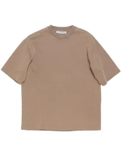 Acne Studios Back Patch Crew Neck T-Shirt Taupe Brown