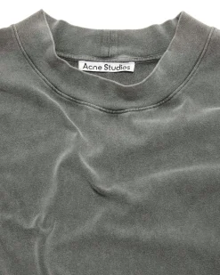 Acne Studios Back Patch Crew Neck Long Sleeve Faded Black