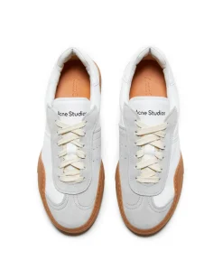 Acne Studios Bars Lace-Up Sneakers M White/Brown