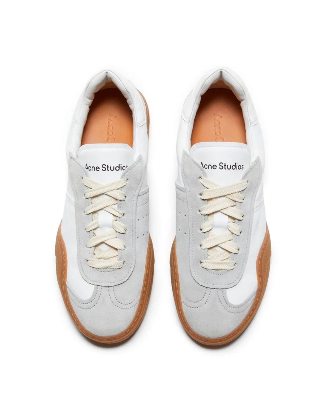 Acne Studios Bars Lace-Up Sneakers M White/Brown