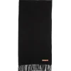 Acne Studios Canada Fringe Wool Scarf Narrow Black
