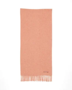 Acne Studios Canada Fringe Wool Scarf Narrow Rose Melange