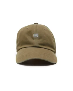 Acne Studios Face Metal Pin Logo Cap Wood Green