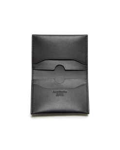 Acne Studios Folded Leather Card Holder Black