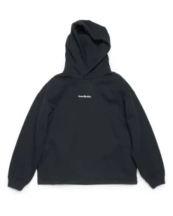 Acne Studios Hooded Logo Sweatshirt Black