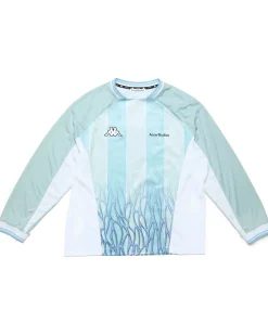 Acne Studios Kappa Enick Football Polo Long Sleeve Grey/Light Blue