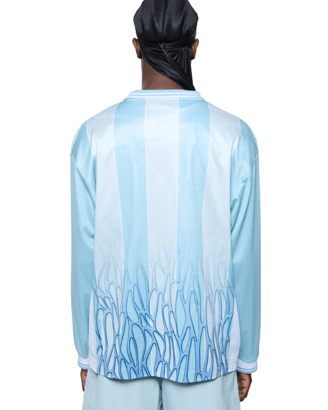 Acne Studios Kappa Enick Football Polo Long Sleeve Grey/Light Blue