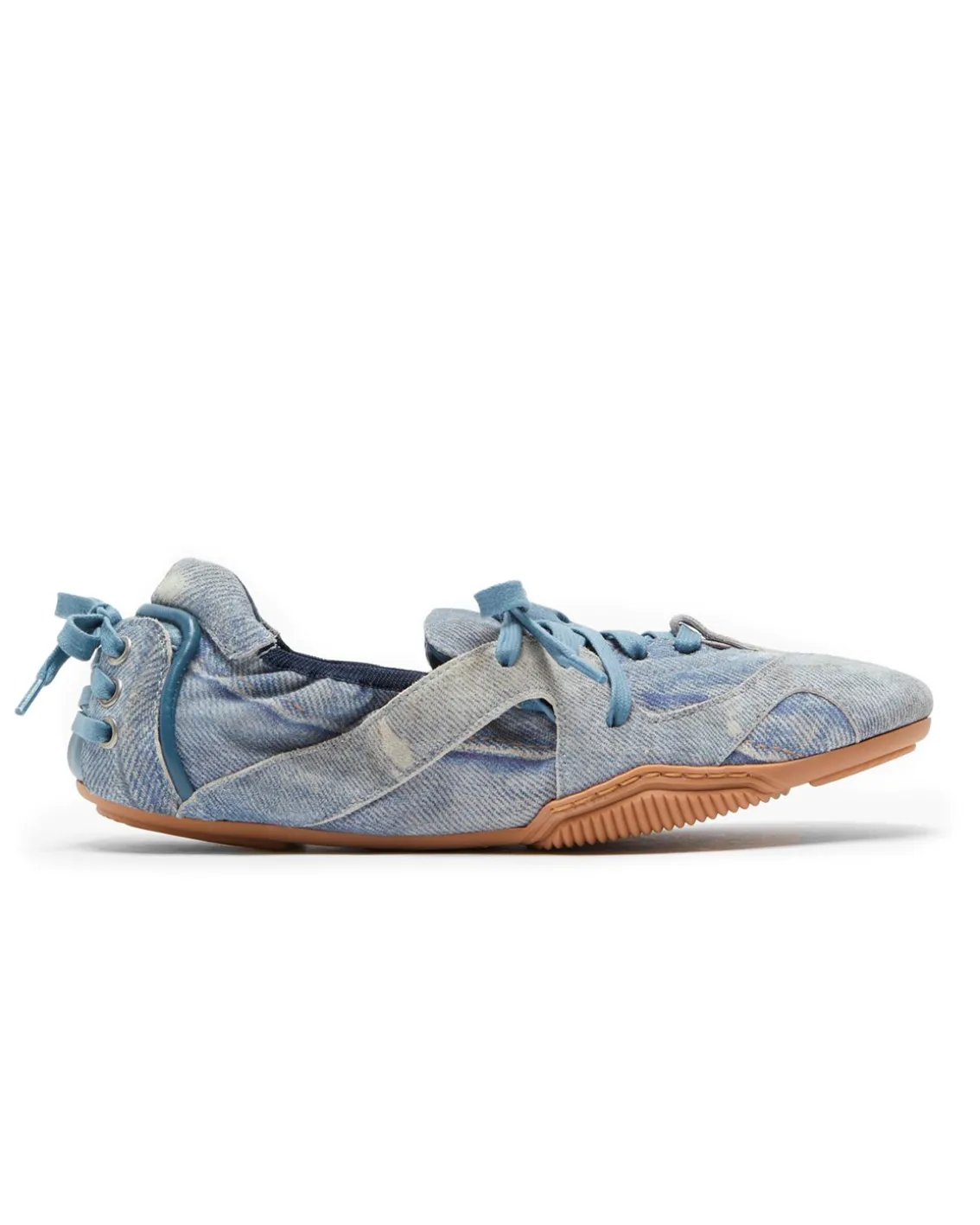 Acne Studios Lace-Up Denim Shoes Light Blue