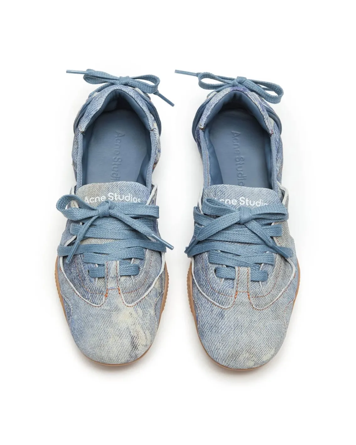 Acne Studios Lace-Up Denim Shoes Light Blue