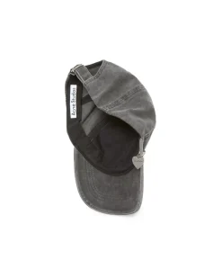 Acne Studios Pierced Side Logo Cap Faded Black