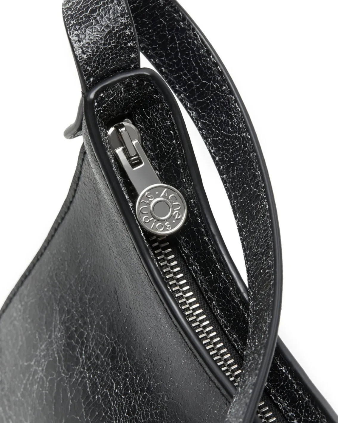 Acne Studios Platt Mini Crackle Shoulder Bag Black