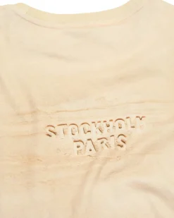 Acne Studios Print Logo T-Shirt Sand Beige
