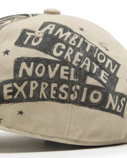 Acne Studios Printed Rhinestone Cap Warm Beige