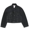 Acne Studios Relaxed Cropped Fit Denim Jacket Black