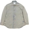Acne Studios Relaxed Monogram Denim Shirt Blue/Beige