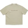 Acne Studios Studded Logo T-Shirt Sand Beige