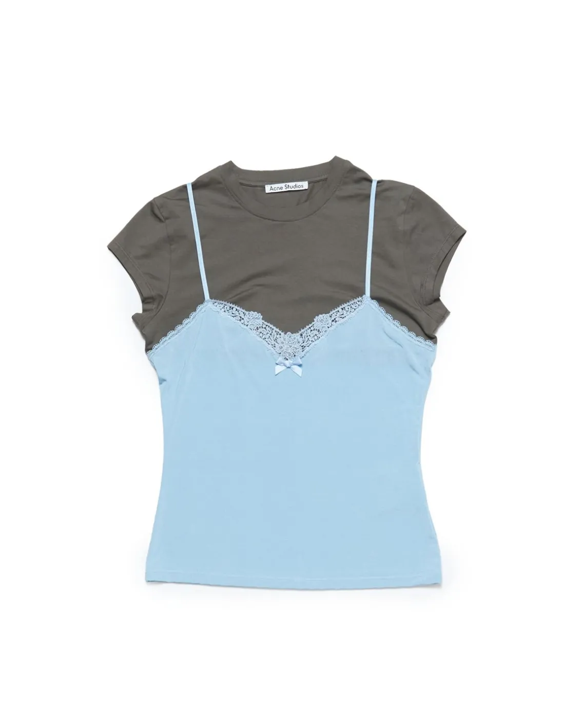 Acne Studios Two-In-One Lace Top Grey/Blue