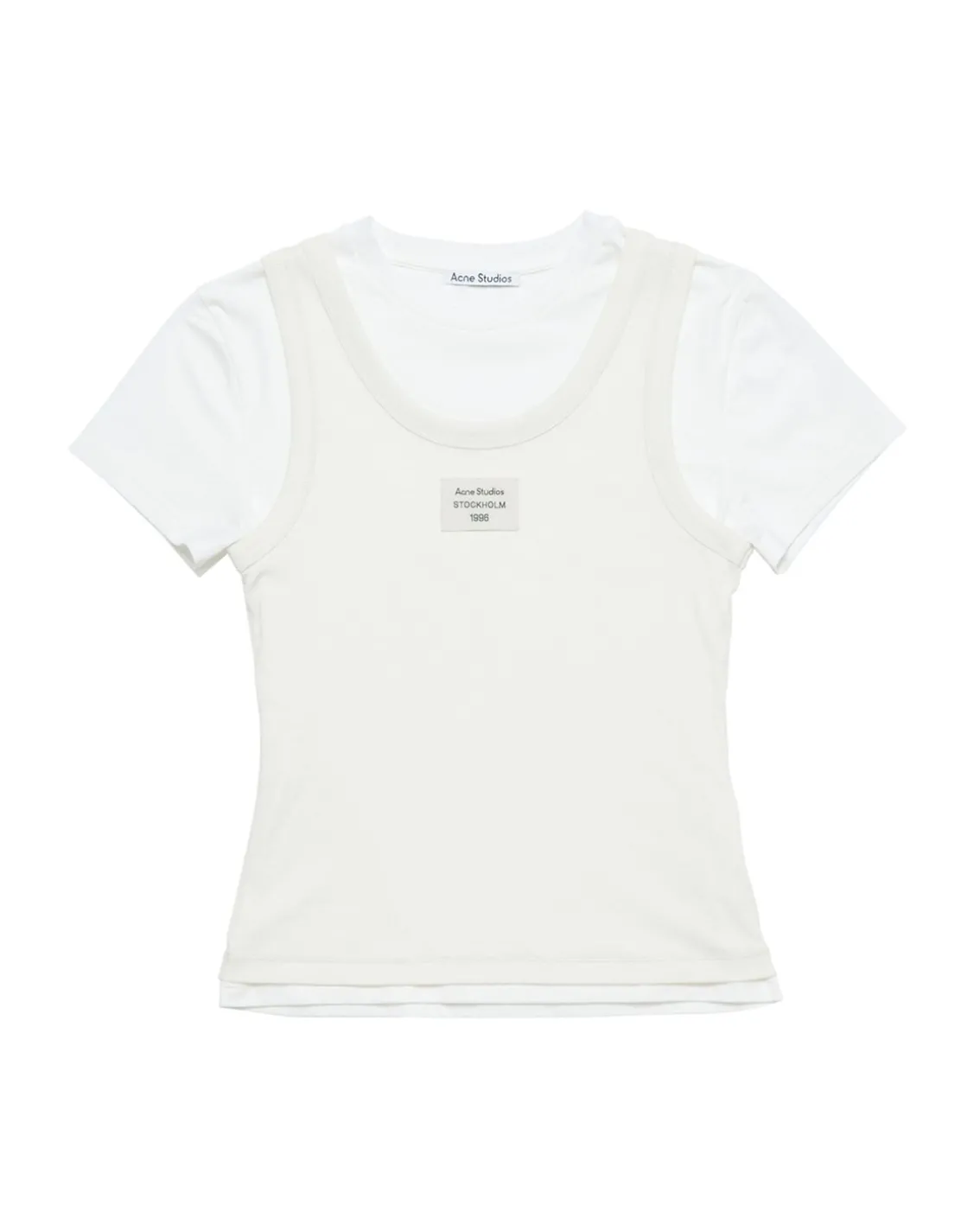 Acne Studios Two-Layer T-Shirt Tank Top Off White