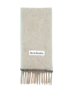 Acne Studios Wool Mohair Scarf Beige/Grey