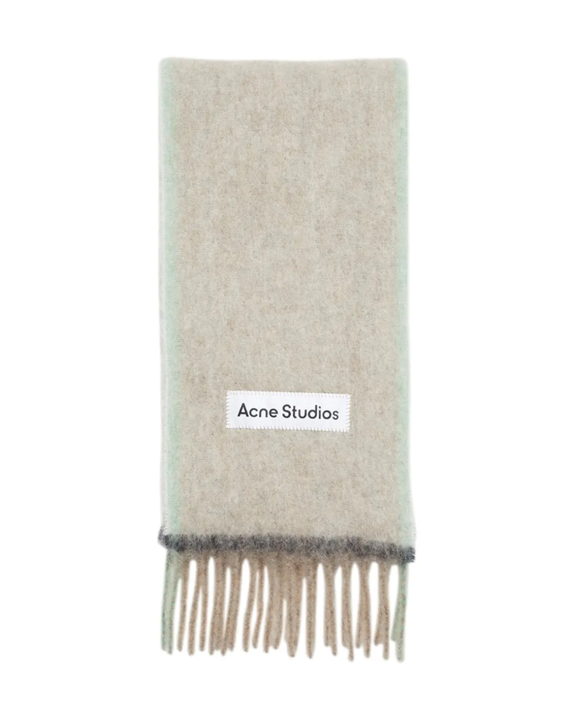 Acne Studios Wool Mohair Scarf Beige/Grey