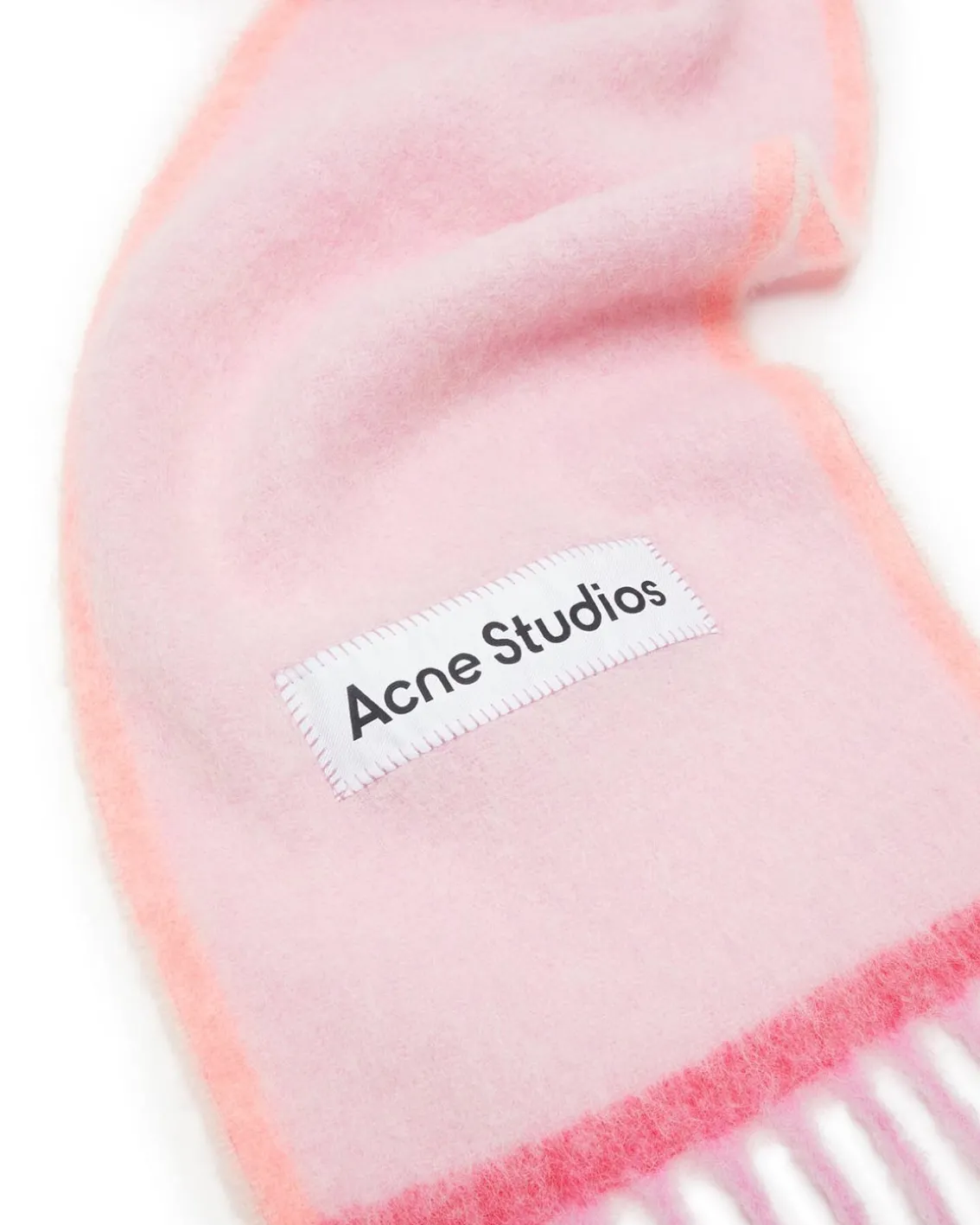 Acne Studios Wool Mohair Scarf Pink