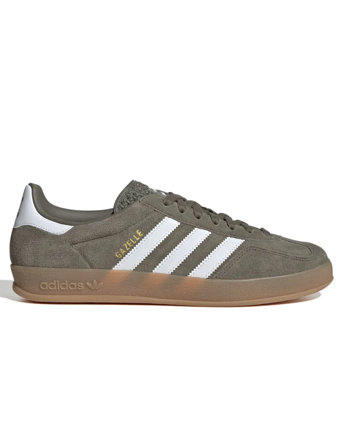 Adidas Originals Gazelle Indoor Shoes Olive Strata/Cloud White/Gold Metallic