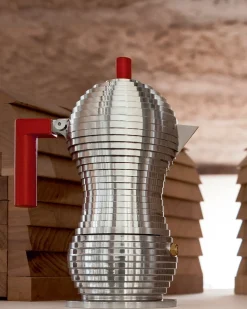 Alessi Espresso Coffe Maker Pulcina Red