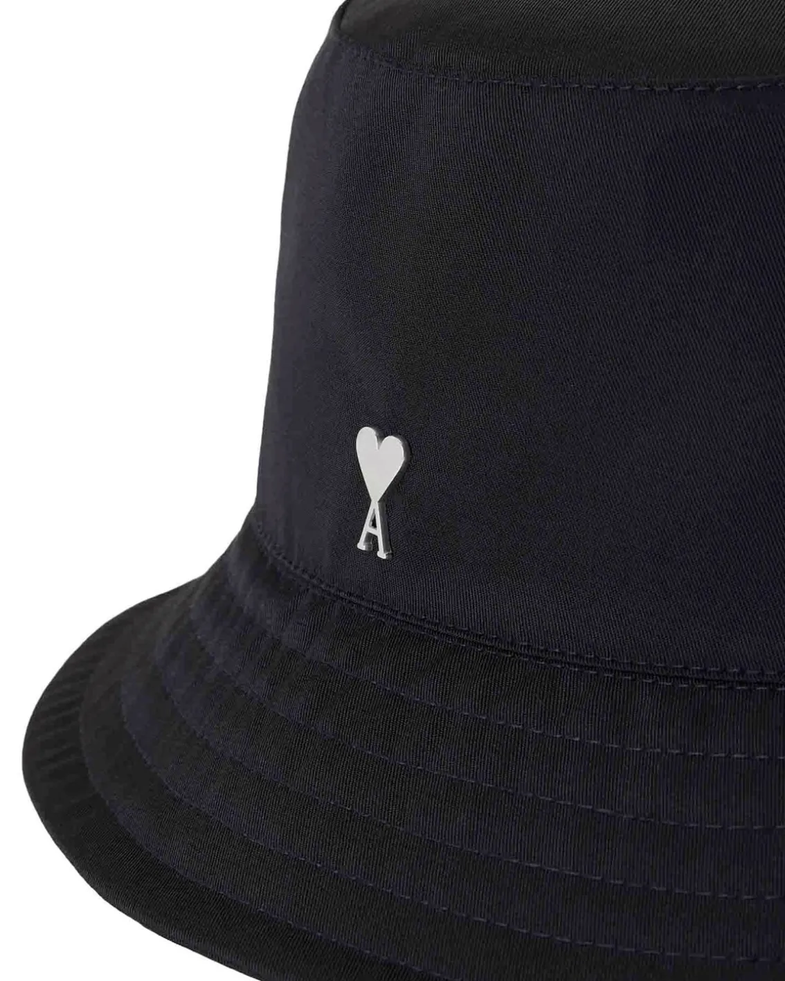 AMI Paris Ami De Coeur Nylon Bucket Hat Black