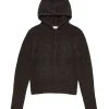 Amomento Boucle Hooded Knit Dark Brown