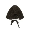 Amomento Crochet Knit Bonnet Dark Brown
