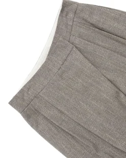 Amomento Wool Tweed Wrap Pants Grey