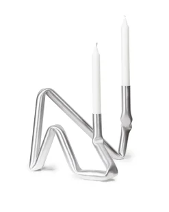 AOT Studio Bucatini Candle Holder Brushed Aluminium