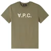 A.P.C. Grand VPC T-Shirt Military Kaki/Ecru