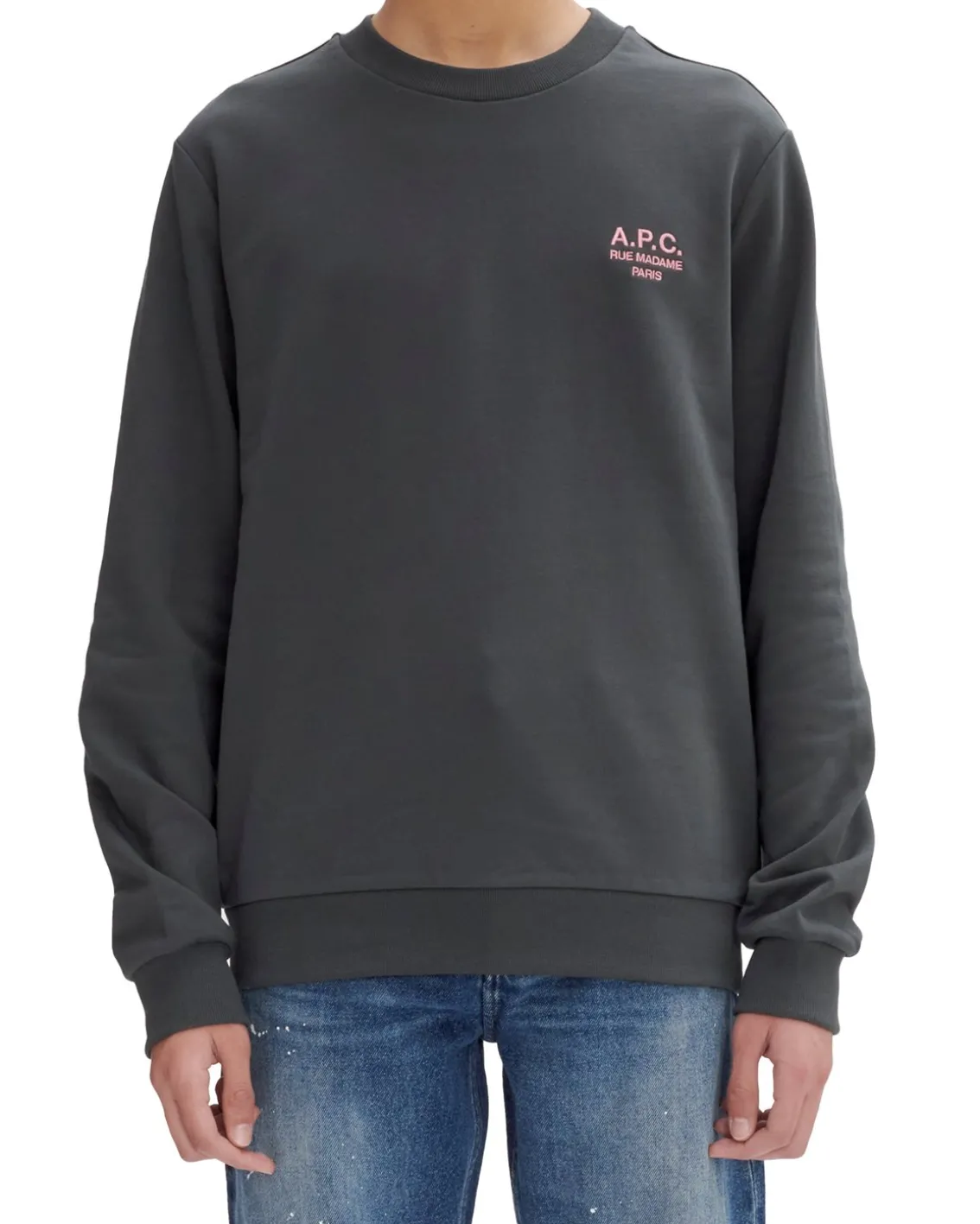 A.P.C. Rue Madame Sweatshirt Anthracite/Rose