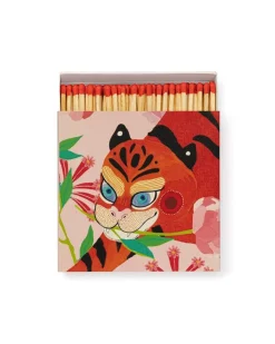 Archivist Tiger With Peony Match Box