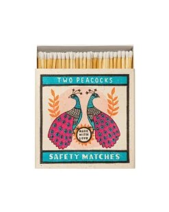 Archivist Two Peacocks Match Box