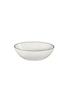 Asa Selection Round Bowl Black Rim White