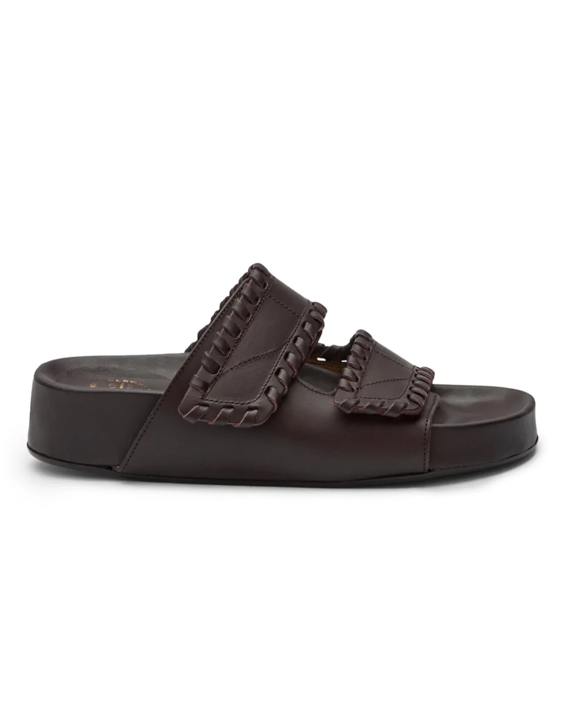 ATP Atelier Furlo Stitch Comfy Sandals Walnut Vacchetta