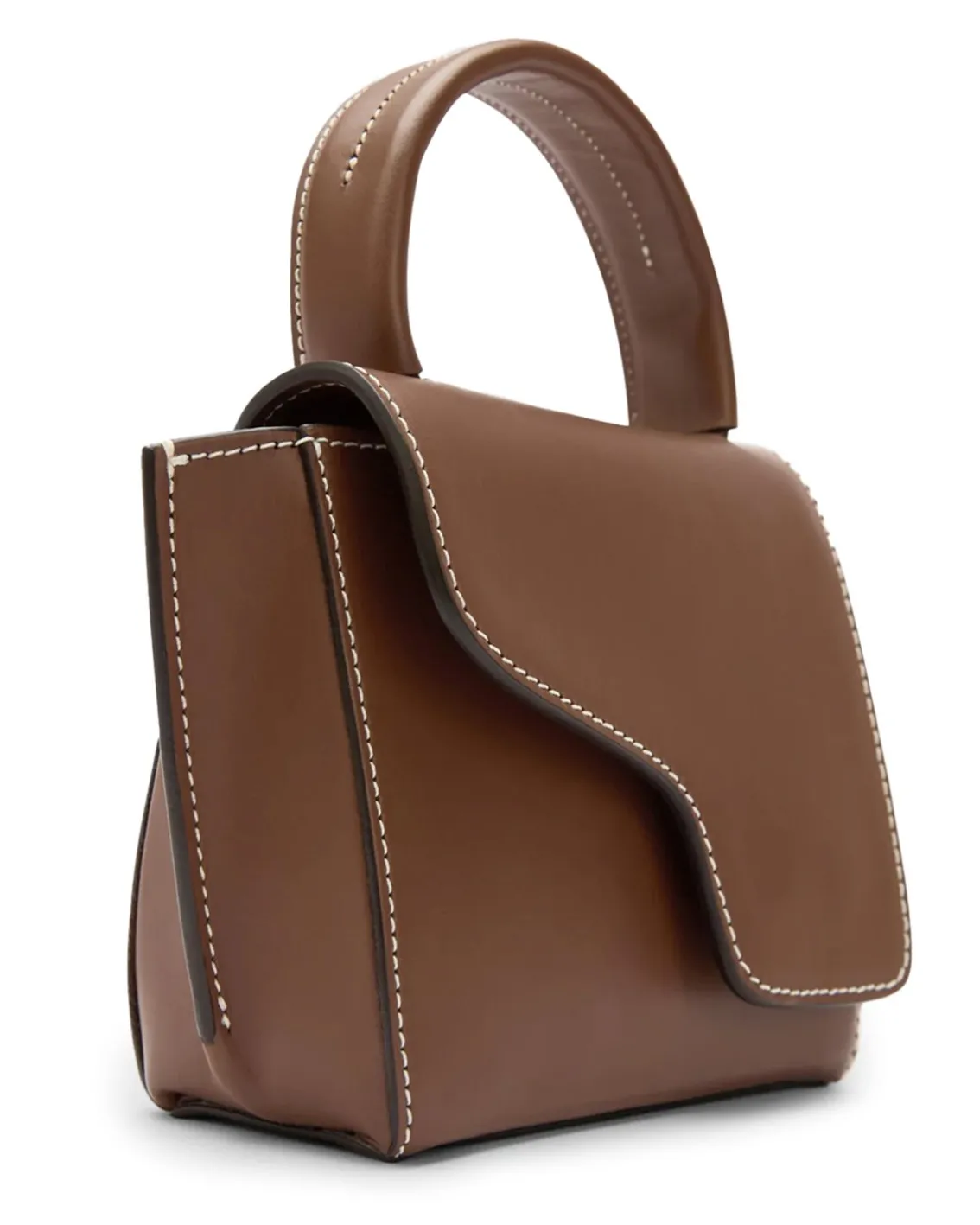 ATP Atelier Montalcino Mini Handbag Cannella/Contrast Stitch