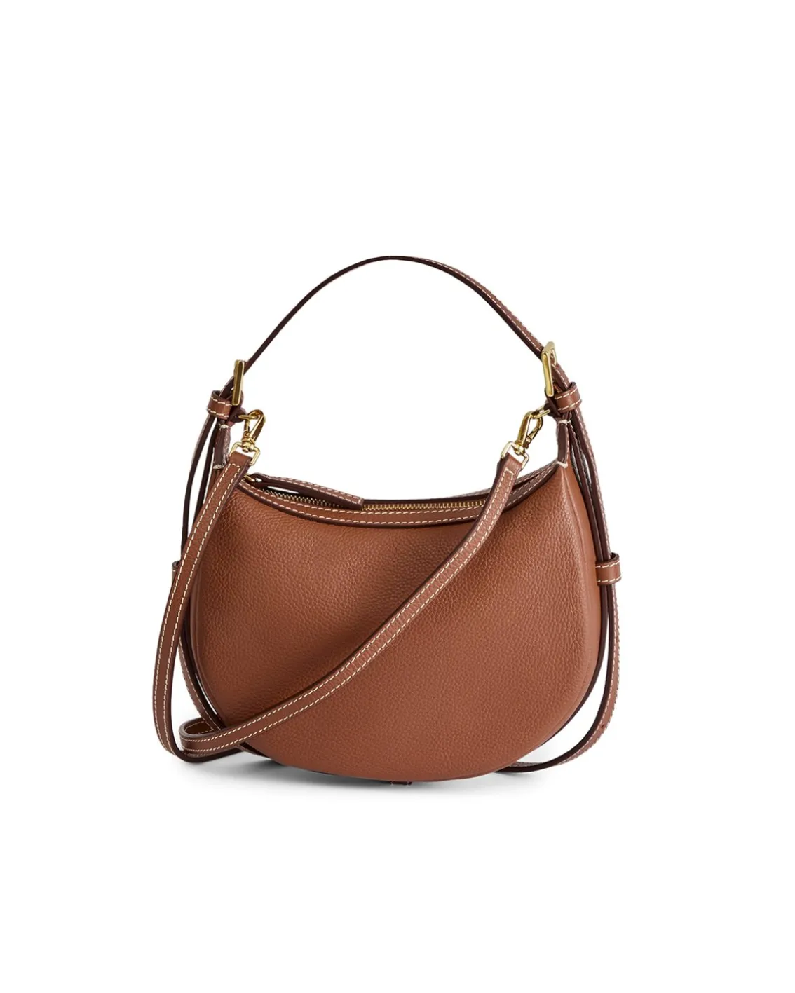 ATP Atelier Silea Mini Hobo Bag Brandy/Contrast Stitch