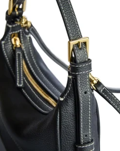 ATP Atelier Silea Mini Hobo Bag Black/Contrast Stitch