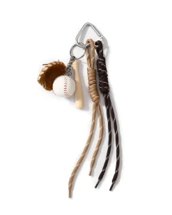 Baseball Bag Charm Brown