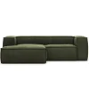 Blok 2-Seater Left Lounge Sofa Corduroy Green