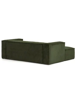 Blok 2-Seater Left Lounge Sofa Corduroy Green