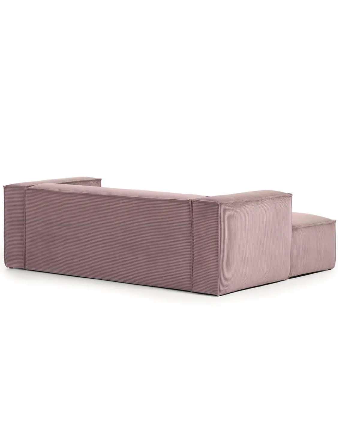Blok 2-Seater Left Lounge Sofa Corduroy Light Pink