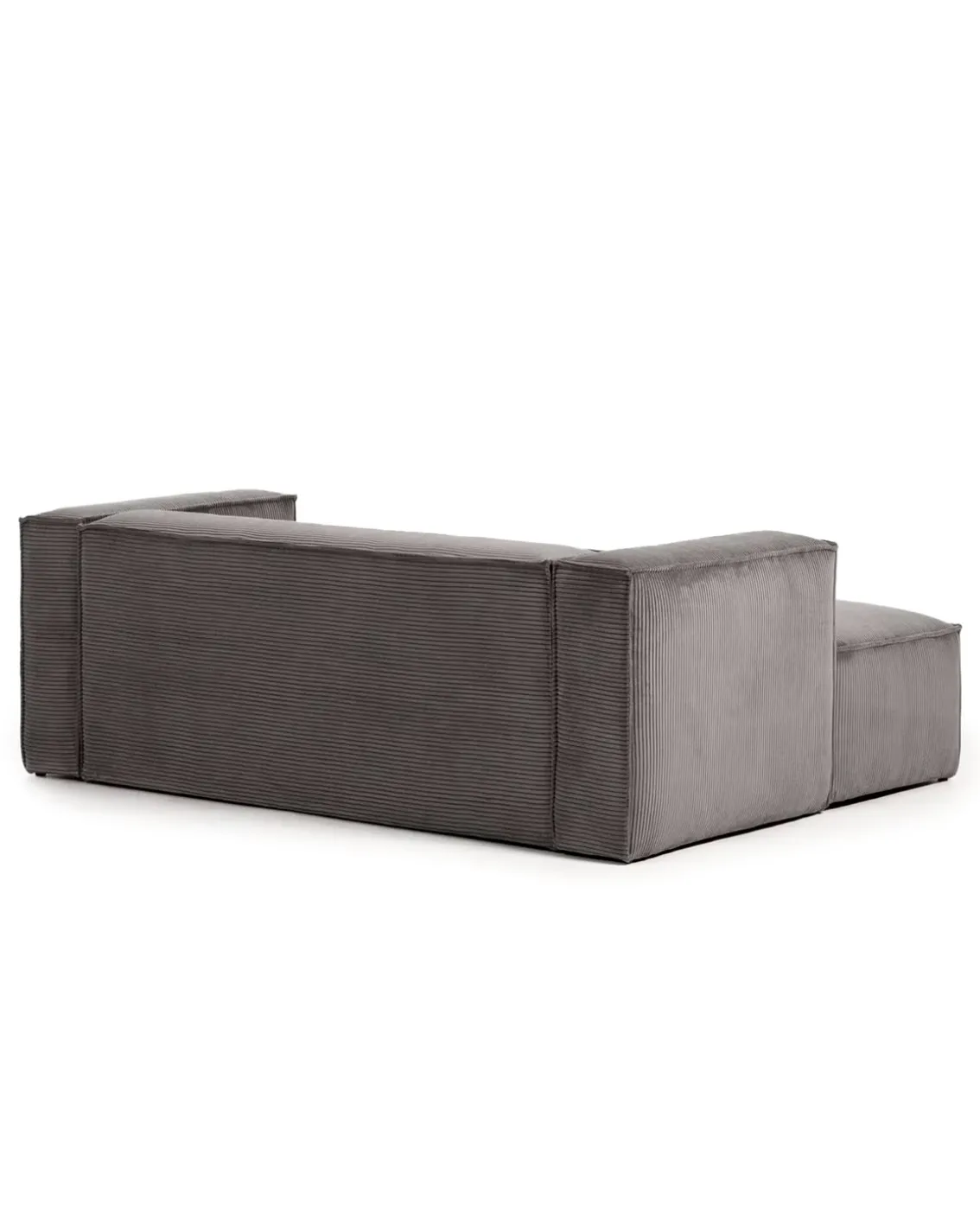 Blok 2-Seater Left Lounge Sofa Corduroy Dark Grey