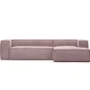Blok 3-Seater Right Lounge Sofa Corduroy Light Pink