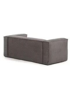 Blok 2-Seater Right Lounge Sofa Corduroy Dark Grey