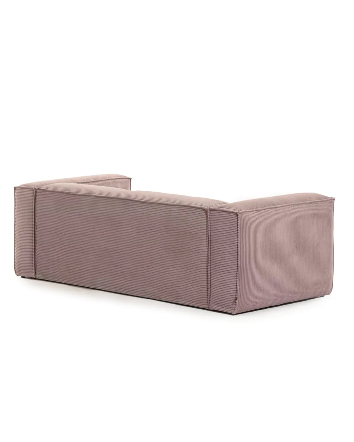 Blok 2-Seater Right Lounge Sofa Corduroy Light Pink