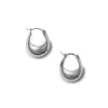 Blue Billie Egg Hoops Silver